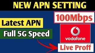 100MB/s | Vodafone APN Setting | Increase Vodafone Internet Speed | Vodafone Net Speed