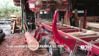 Sciage de bois durables en circuit court pour une scie mobile Serra Bavaria SL 130i avec &eacute;jecteurs