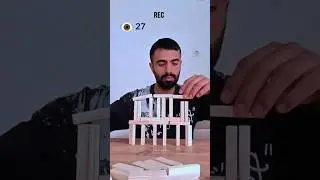 #Shorts #Satisfying #BuildingChallenge #MustWatchThe Final Piece&hellip; and the Whole Tower Collapsed 😱