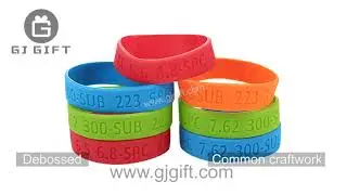 GJGIFT Custom Wristband Logo Wholesale Cheap Child Embossing Fashionable Silicone Bracelet