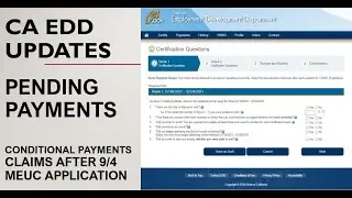 CA EDD Pending Update, Federal Extensions, Conditional Payments, MEUC.