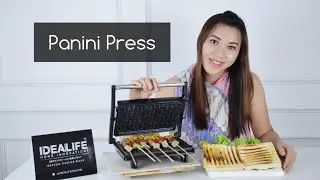 Panini Press Idealife IL203- Alat BBQ Serbaguna Grill Electrik mini