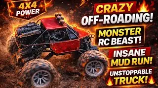 Powerful RC Monster Truck 💀 #toys #offroad #fun #rockcrawler #monstertruck #rccar #rcrockcrawler 
