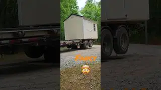Trailer drives sideways with majic wheels #mindblowing #fancy