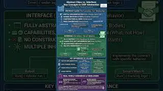 Difference Between Abstract Class and Interface in C# |OOP Concepts Explained Simply #dotnet #shorts