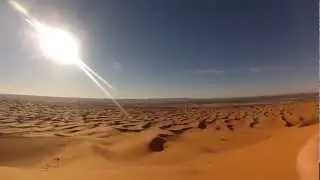 Snowboarding on sand dunes, Merzouga - Morocco