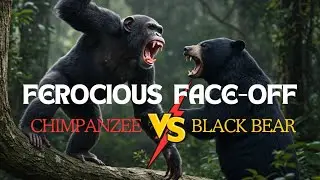 Ferocious Face-Off: Chimpanzee vs. Black Bear - Who Will Win?