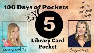100 Days of Pockets DAY 5 Library Card Pocket