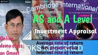9706_Investment appraisal - Comprehensive Practical question discussed and solved - Online on Gmeet