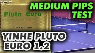 MEDIUM PIPS Yinhe PLUTO EURO 1.2 mm test #2 in match on Red+Black FAITH blade