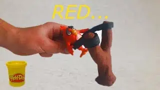 Shooting Angry Birds! Baby Red Angry Bird Stop Motion Movies Superheroes in Real Life