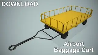 Airport Baggage Cart 3D Model