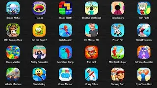 Roblox,Solar Smash,Tank Stars,The Baby in Yellow,Pok&eacute;mon Quest,Murder,Party Legends: 234 Mini Battle