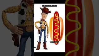 Woody but Make It Edible #fusionarts #digitalartist #transformationart #toystory4 #shorts