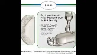 The Ordinary Multi-Peptide Serum for Hair Density, Peptide-Powered Formula for Thicker and Fuller