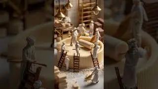 Cake production mini worker's