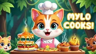 Mylo the Cat 🐱 Delivers Yummy Food to Jungle Friends | Kids Cartoon Cooking Story