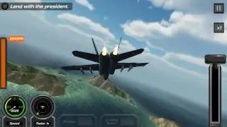 Flight pilot simulator Escort AIR force one Full HD