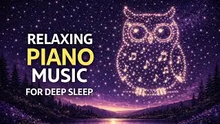 Sleepy Piano Music 🌙 | Deep Sleep Under the Night Sky | Calm Owl Ambience