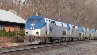 Amtrak 449 Lake Shore Limited Quadruple Header at Front Street in Springfield