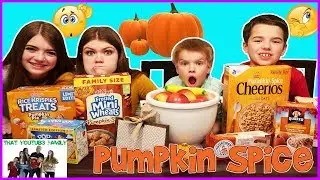 FALL FOODS Taste Test PUMPKIN SPICE Challenge!/ That YouTub3 Family