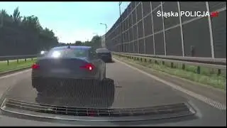 Agresywna jazda kierowcy BMW na krajowej jedynce w Tychach