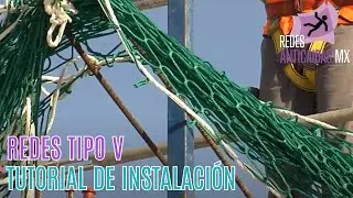 Tutorial de instalación, Redes Anticaidas tipo V, mediante soportes tipo Horca