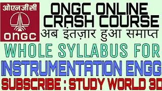 ONGC INSTRUMENTATION SYLLABUS 2018-19 || LATEST ONGC SYLLABUS