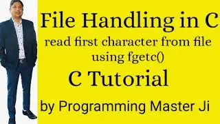 File Handling in c fgetc function | c file handling |file handling c|read data from file in c|c file