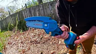 Unboxing: Mini Chainsaw Cordless Electric Chain Saw 21V 2000mAh Battery Powered, 6-Inch 4-Inch Mini