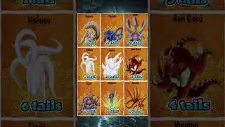 All 9 Tailed Beasts in One Video 🔥#shorts #naruto #anime #sasuke #obito #viralshorts