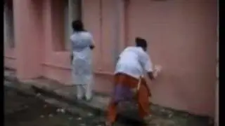 Foreign volunteers clean up hospital