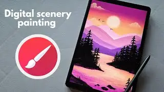 Beautiful Digital Scenery Painting in Infinite Painter | Android Tablet Art (Samsung Tab A7)
