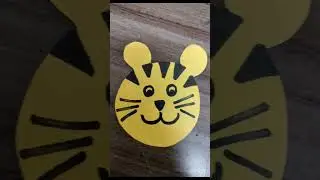#DIY#3D tiger with colour paper @Art with Sridevi