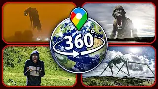Found 61 & 67 Monsters on Google Earth &mdash; TOP 4 Spooky Creatures (VR 360&deg;)