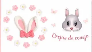 Como Hacer Orejas De Conejos En Pasta De Goma Para Decorar🐰.