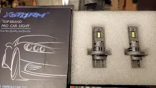 Тест на LED крушка XStorm H7 размер 1:1