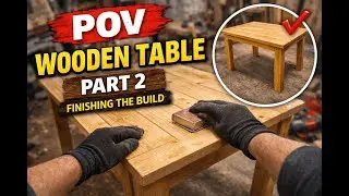 POV Woodworking, Real Craftsmanship: Wooden Table Build 38 Min Hard Working