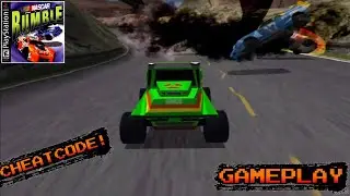 NASCAR RUMBLE (PS1) | ALL VEHICLES! ALL TRACKS! AND CHEAT CODE! | GAMEPLAY
