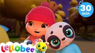 The Panda Bear Went Over the Mountain | Cartoons for Kids | Moonbug Kids