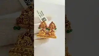 South India Temple jhumka design @SHAGUNJEWELLERSMUMBAI #goldjhumka