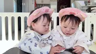 Cream said I was a little foodie yesterday, but today Cream is quite elegant, right? #Twins #CuteBab