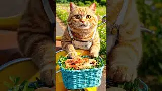 Orange Cat Catches & Cooks Fresh Shrimp! 🐱🍀 | Cute Animal Cooking Story