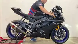 Yamaha Yzf-R6 2018 Exhaust sounds Akrapovic remove muffler