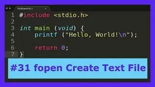 C Tutorial #31 - fopen Create Text File