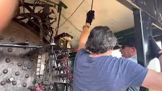 Cab ride in a real steam train