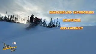 NEWFOUNDLAND SNOWMOBILE TRIP IN DEEP SNOW , THE SNOBUNJI GETS A WORKOUT on this trip.