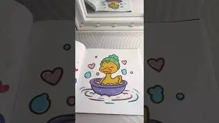 #asmr #coloring #ohuhumarkers #coloringbook #bathtime #duck #rubberduck #relax #animals #selfcare