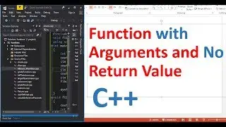 Function with Arguments and No Return Value - C++ Programming