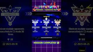 Takedown pro achievement mission ✅||How to complete Takedown pro achievement mission #freefire #yt